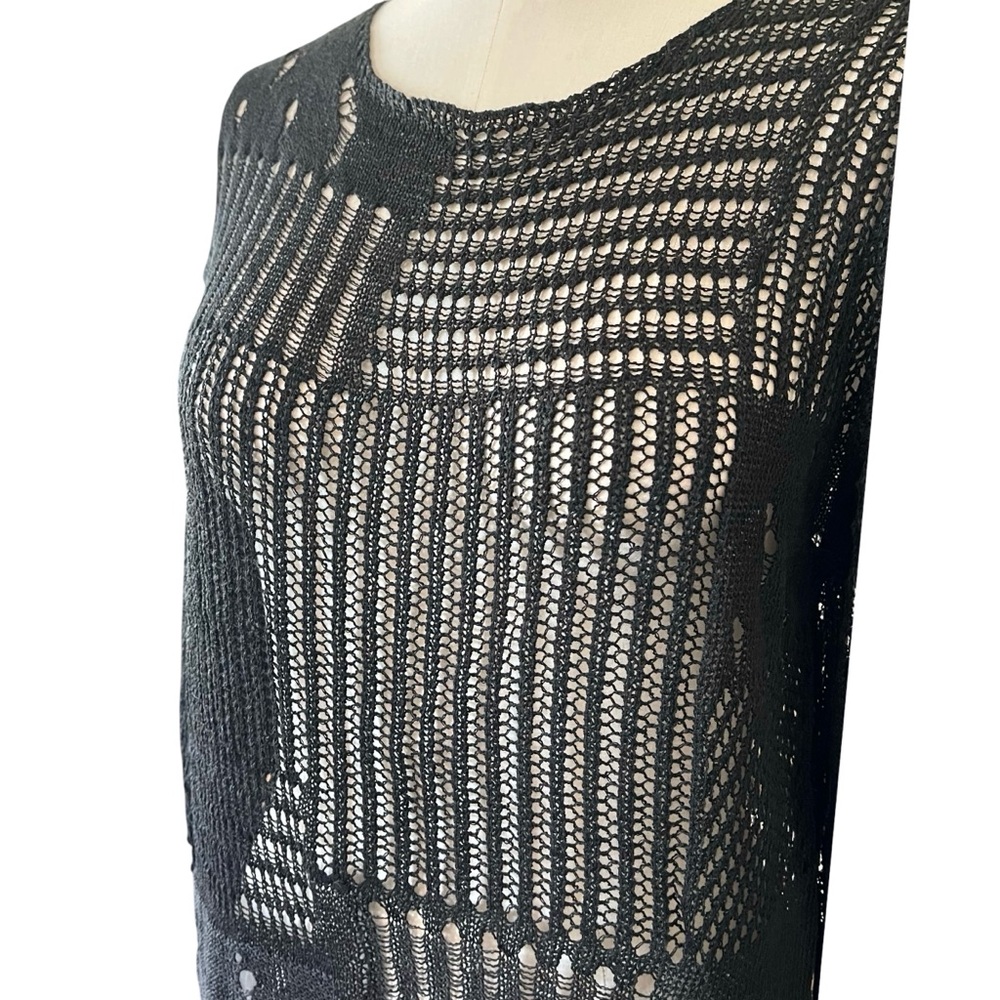 ❤️ Grunge x Goth Destroyed Black Sweater - Picture 3 of 6
